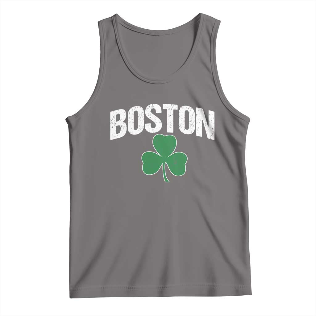 Boston Tank Top St Patricks Day Irish Green Shamrock Massachusetts