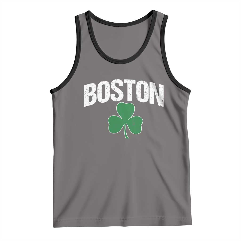 Boston Tank Top St Patricks Day Irish Green Shamrock Massachusetts