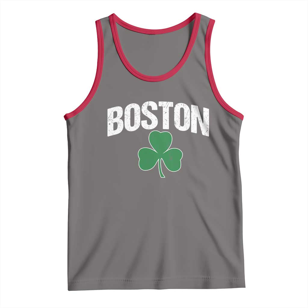 Boston Tank Top St Patricks Day Irish Green Shamrock Massachusetts