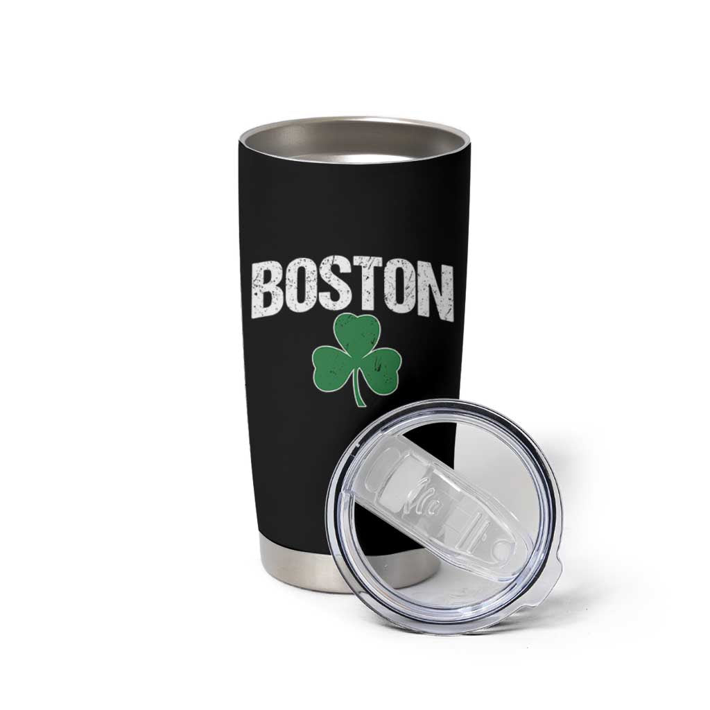 Boston Tumbler Cup St Patricks Day Irish Green Shamrock Massachusetts