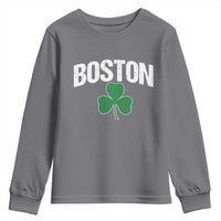 Boston Youth Sweatshirt St Patricks Day Irish Green Shamrock Massachusetts