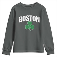 Boston Youth Sweatshirt St Patricks Day Irish Green Shamrock Massachusetts
