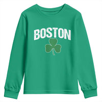 Boston Youth Sweatshirt St Patricks Day Irish Green Shamrock Massachusetts