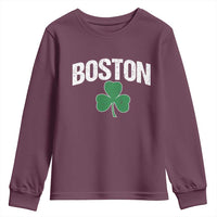 Boston Youth Sweatshirt St Patricks Day Irish Green Shamrock Massachusetts