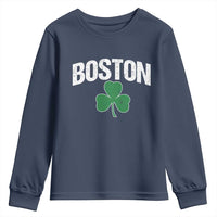 Boston Youth Sweatshirt St Patricks Day Irish Green Shamrock Massachusetts