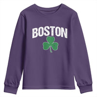 Boston Youth Sweatshirt St Patricks Day Irish Green Shamrock Massachusetts