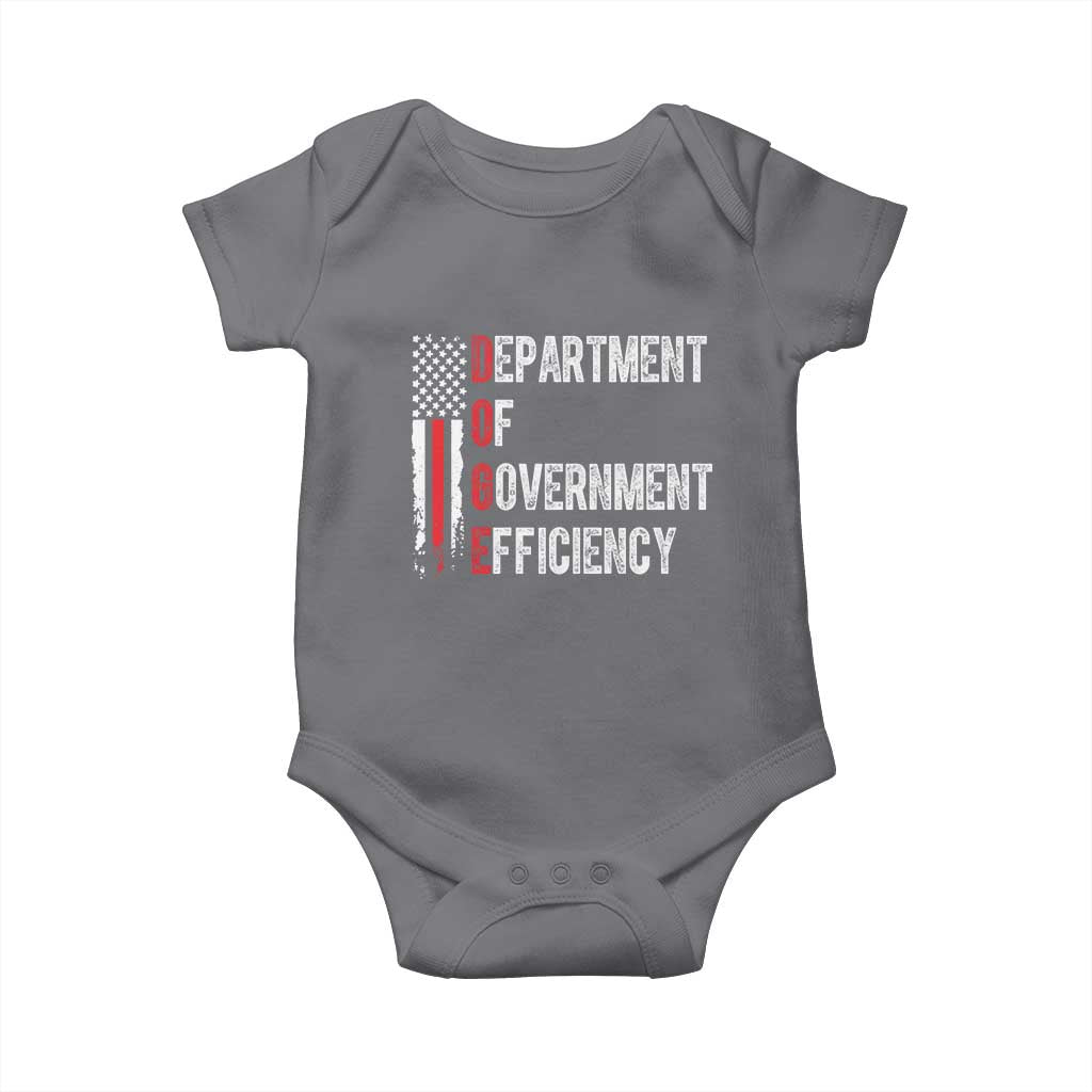 DOGE Department Of Government Efficiency Baby Onesie D.O.G.E. Partiotic US Flag