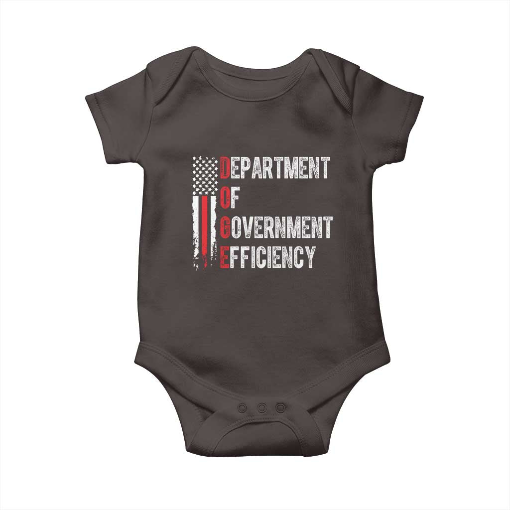 DOGE Department Of Government Efficiency Baby Onesie D.O.G.E. Partiotic US Flag