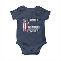 DOGE Department Of Government Efficiency Baby Onesie D.O.G.E. Partiotic US Flag