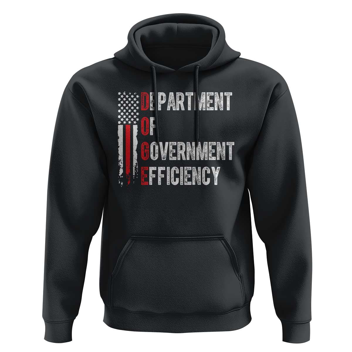 DOGE Department Of Government Efficiency Hoodie D.O.G.E. Partiotic US Flag