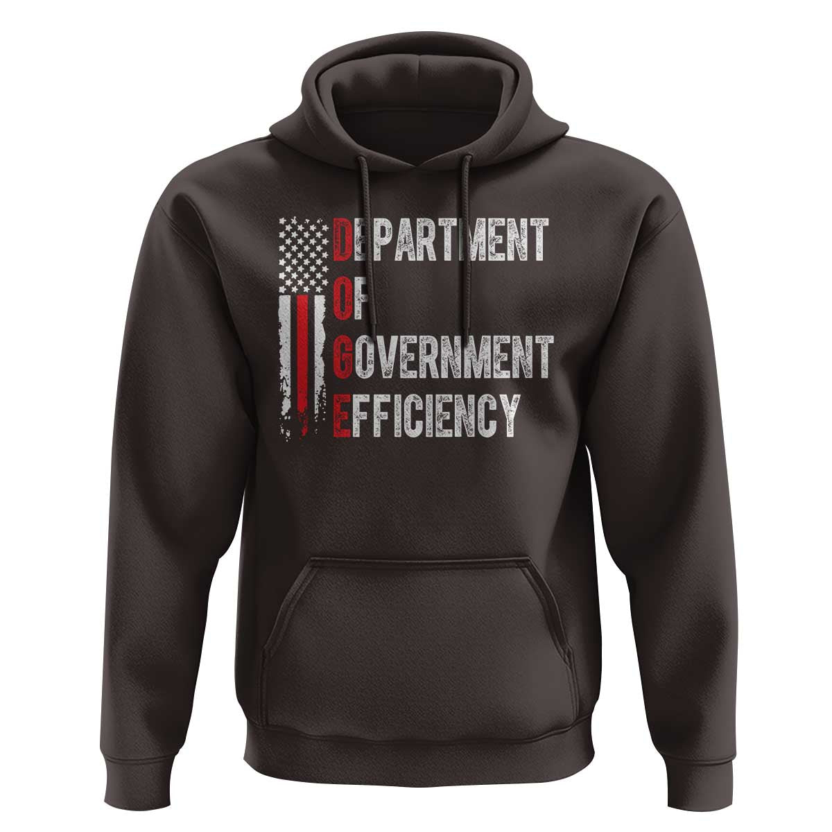 DOGE Department Of Government Efficiency Hoodie D.O.G.E. Partiotic US Flag