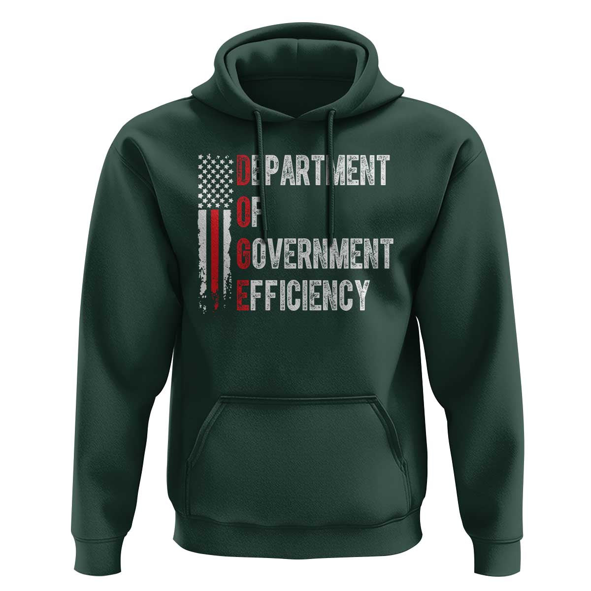 DOGE Department Of Government Efficiency Hoodie D.O.G.E. Partiotic US Flag