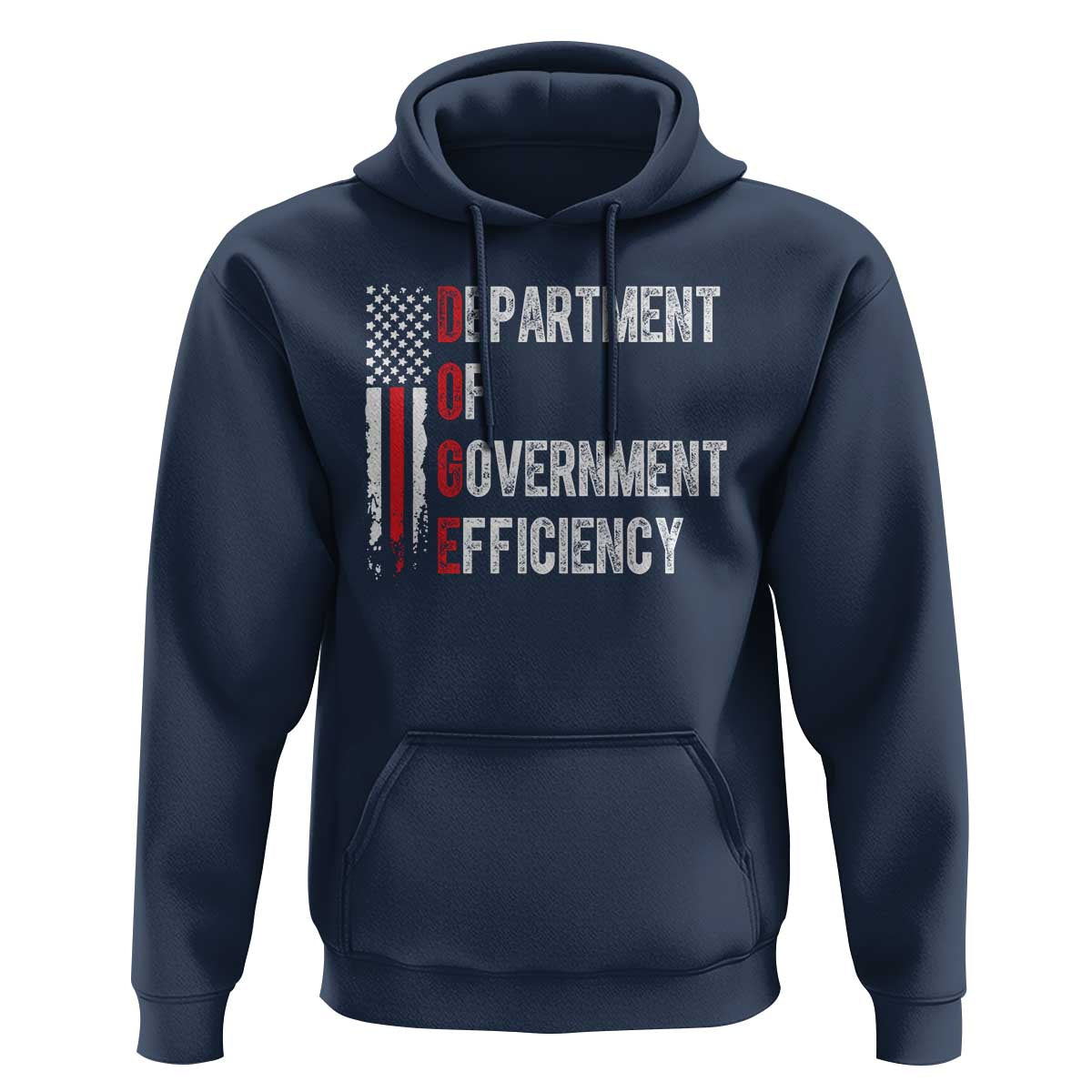 DOGE Department Of Government Efficiency Hoodie D.O.G.E. Partiotic US Flag