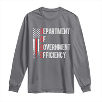 DOGE Department Of Government Efficiency Long Sleeve Shirt D.O.G.E. Partiotic US Flag