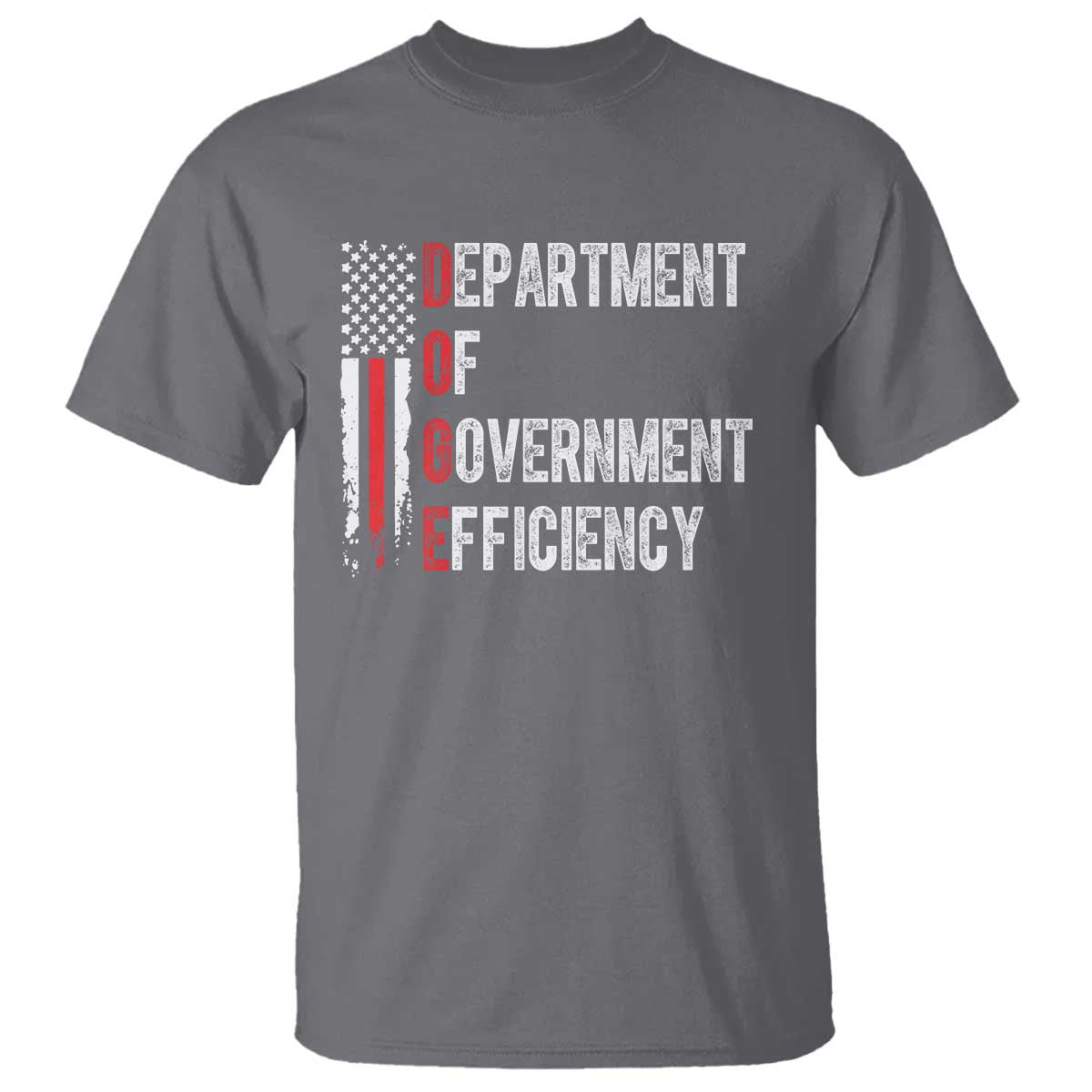 DOGE Department Of Government Efficiency T Shirt D.O.G.E. Partiotic US Flag