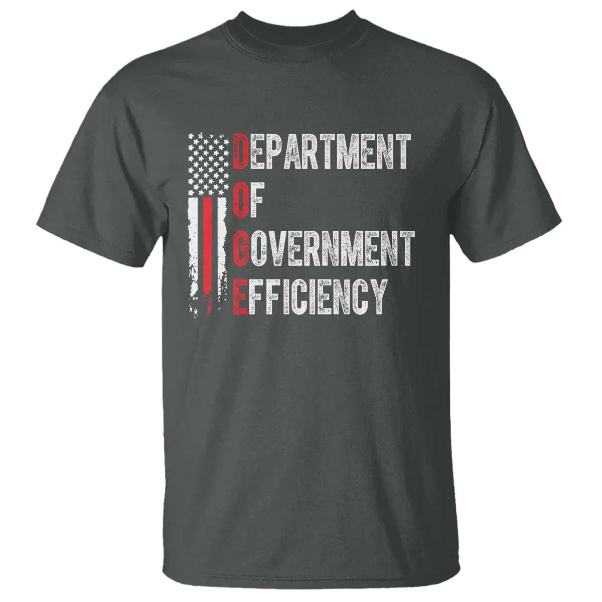 DOGE Department Of Government Efficiency T Shirt D.O.G.E. Partiotic US Flag