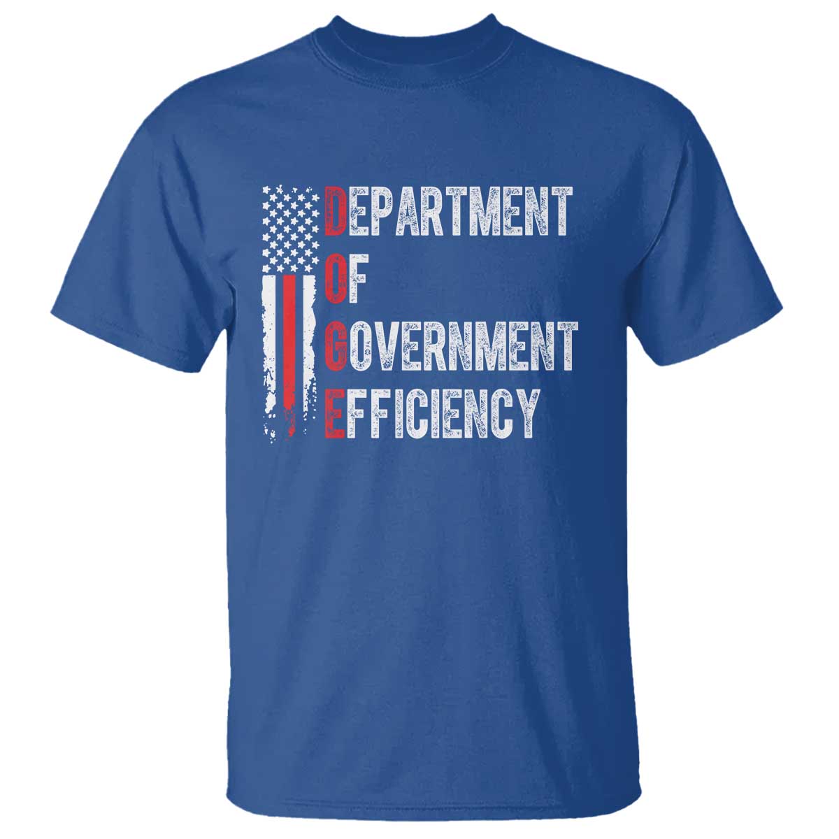 DOGE Department Of Government Efficiency T Shirt D.O.G.E. Partiotic US Flag