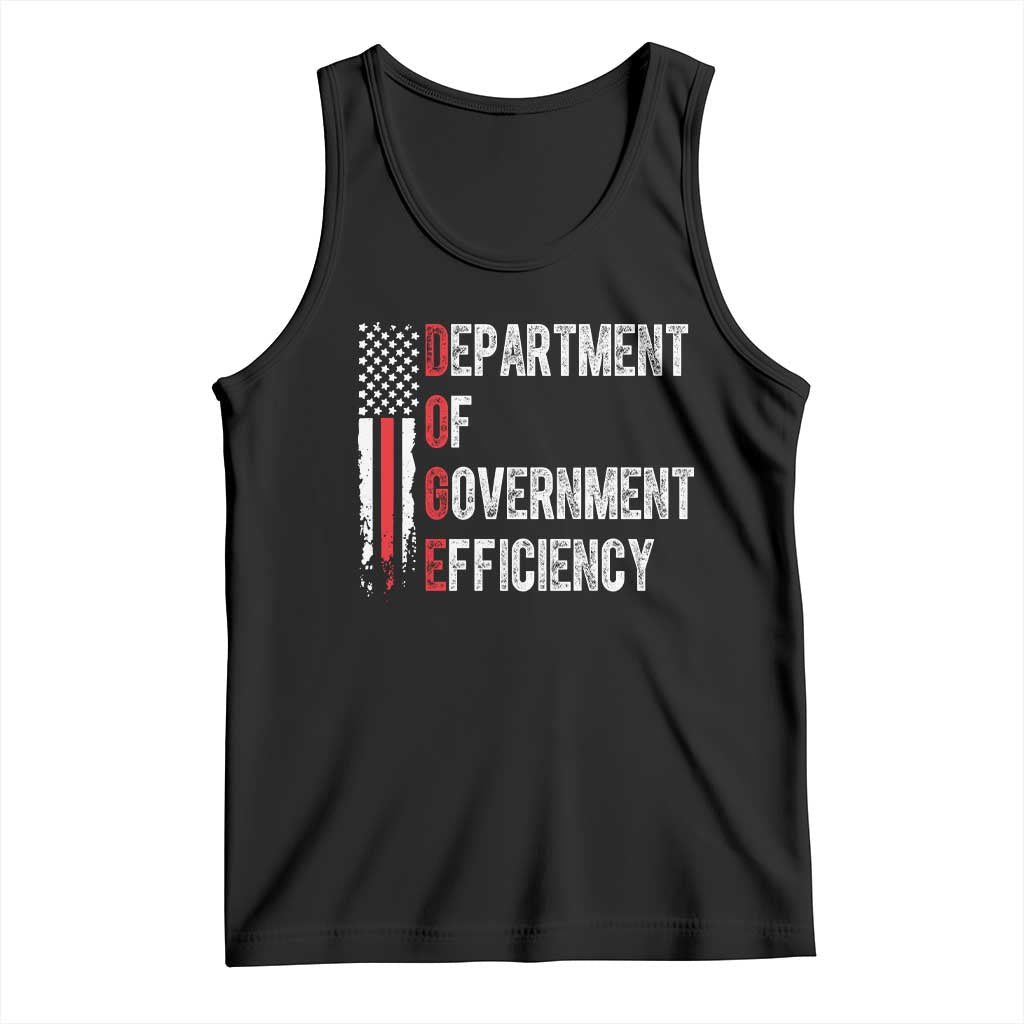 DOGE Department Of Government Efficiency Tank Top D.O.G.E. Partiotic US Flag