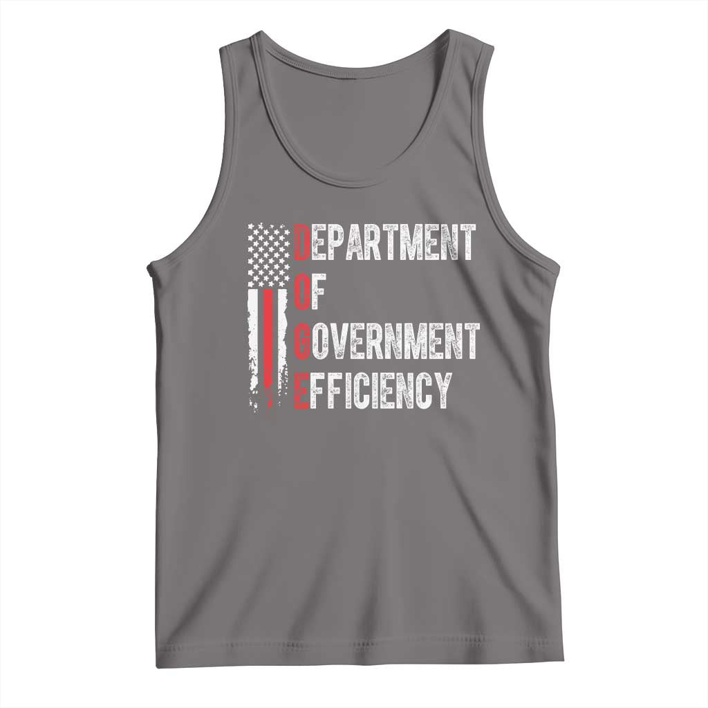 DOGE Department Of Government Efficiency Tank Top D.O.G.E. Partiotic US Flag