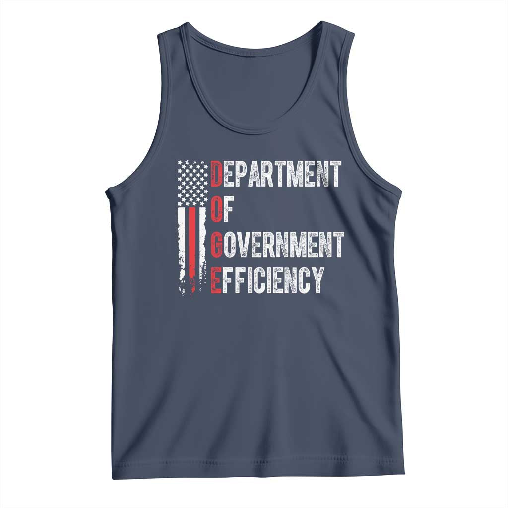DOGE Department Of Government Efficiency Tank Top D.O.G.E. Partiotic US Flag