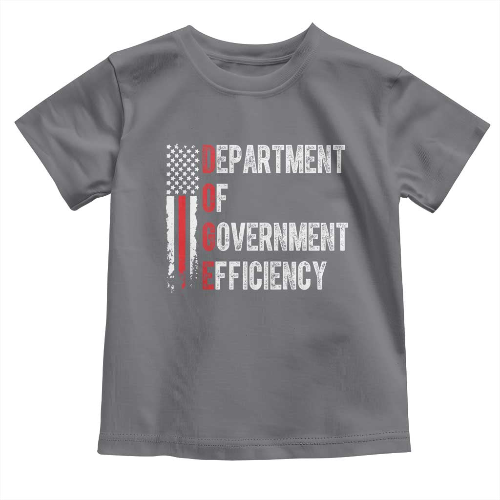 DOGE Department Of Government Efficiency Toddler T Shirt D.O.G.E. Partiotic US Flag