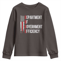 DOGE Department Of Government Efficiency Youth Sweatshirt D.O.G.E. Partiotic US Flag