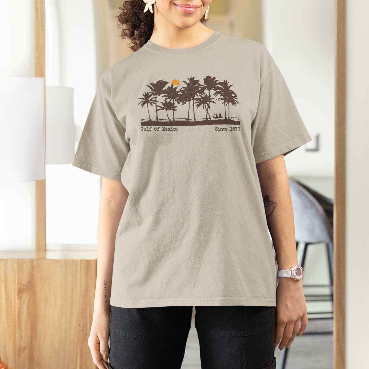 Gulf of Mexico T Shirt For Women Since 1672 Vintage 70s Retro Vintage