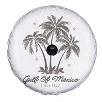 Gulf of Mexico Spare Tire Cover 1672 Retro Beach Vibe Palm Trees