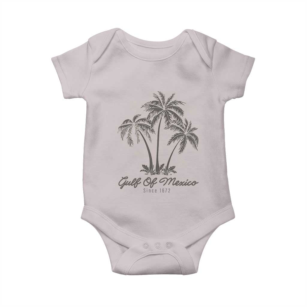 Gulf of Mexico Baby Onesie 1672 Retro Beach Vibe Palm Trees