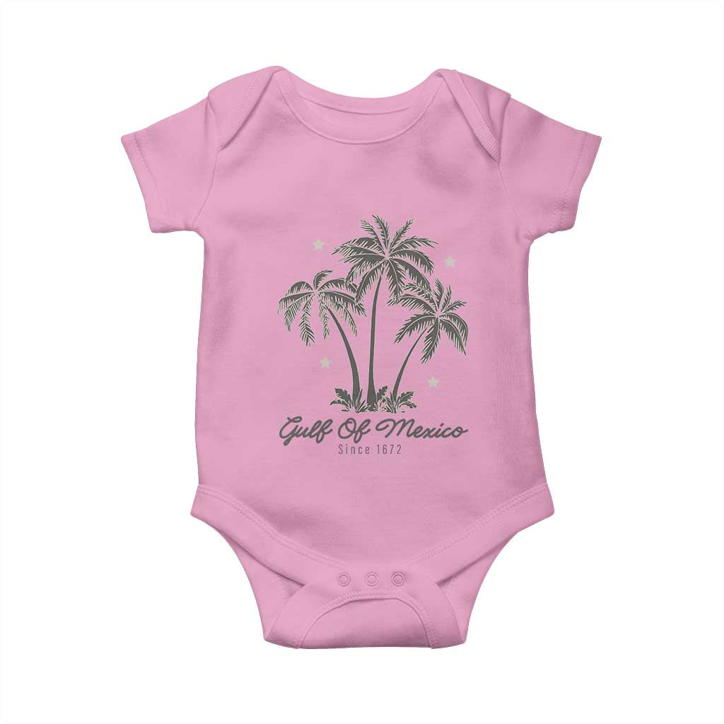 Gulf of Mexico Baby Onesie 1672 Retro Beach Vibe Palm Trees