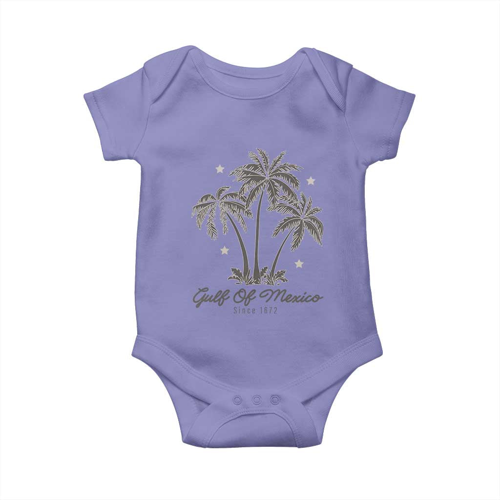Gulf of Mexico Baby Onesie 1672 Retro Beach Vibe Palm Trees