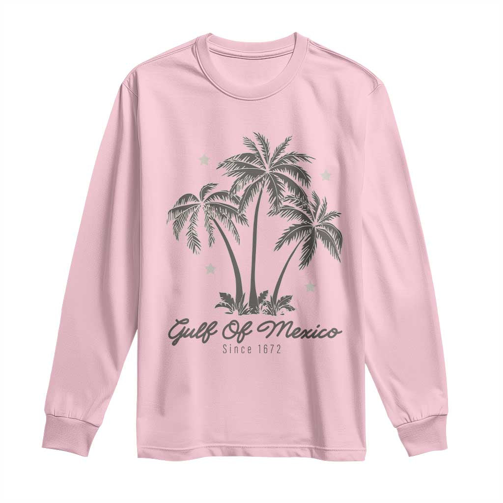Gulf of Mexico Long Sleeve Shirt 1672 Retro Beach Vibe Palm Trees