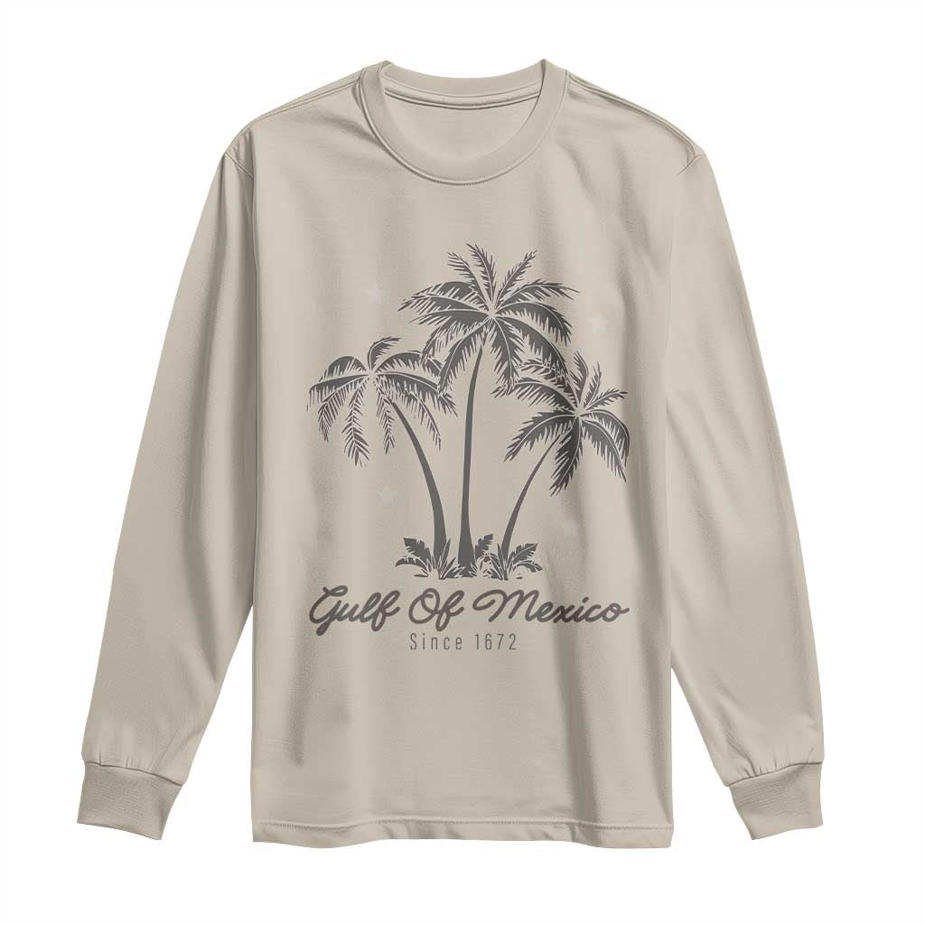 Gulf of Mexico Long Sleeve Shirt 1672 Retro Beach Vibe Palm Trees