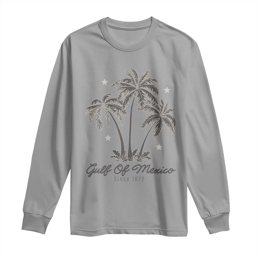 Gulf of Mexico Long Sleeve Shirt 1672 Retro Beach Vibe Palm Trees