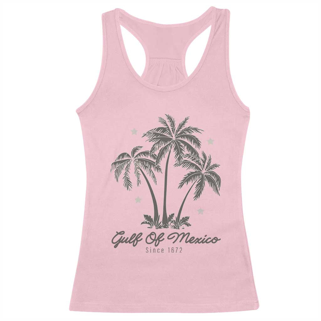 Gulf of Mexico Racerback Tank Top 1672 Retro Beach Vibe Palm Trees