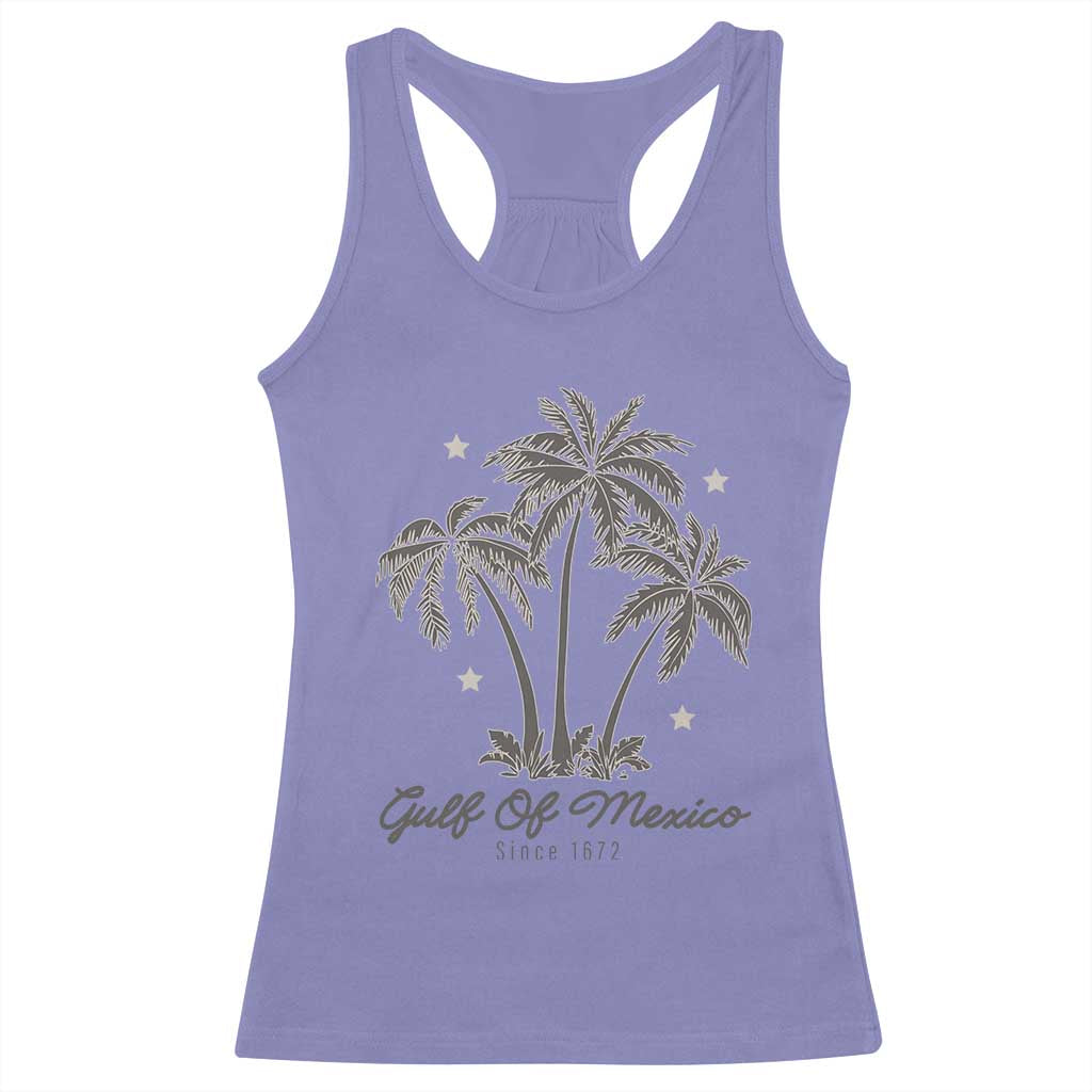Gulf of Mexico Racerback Tank Top 1672 Retro Beach Vibe Palm Trees