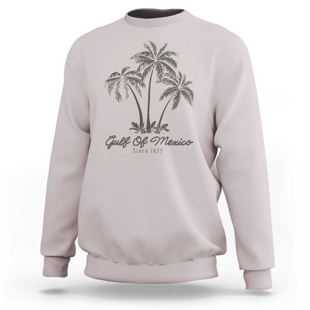 Gulf of Mexico Sweatshirt 1672 Retro Beach Vibe Palm Trees
