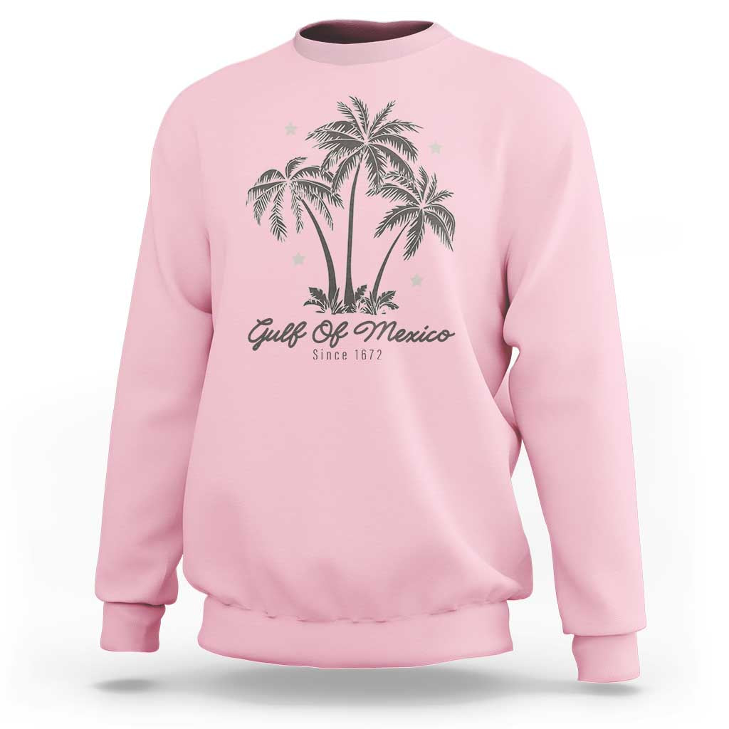 Gulf of Mexico Sweatshirt 1672 Retro Beach Vibe Palm Trees