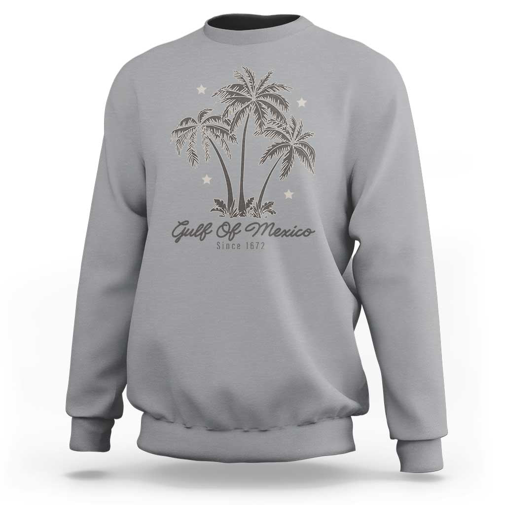 Gulf of Mexico Sweatshirt 1672 Retro Beach Vibe Palm Trees