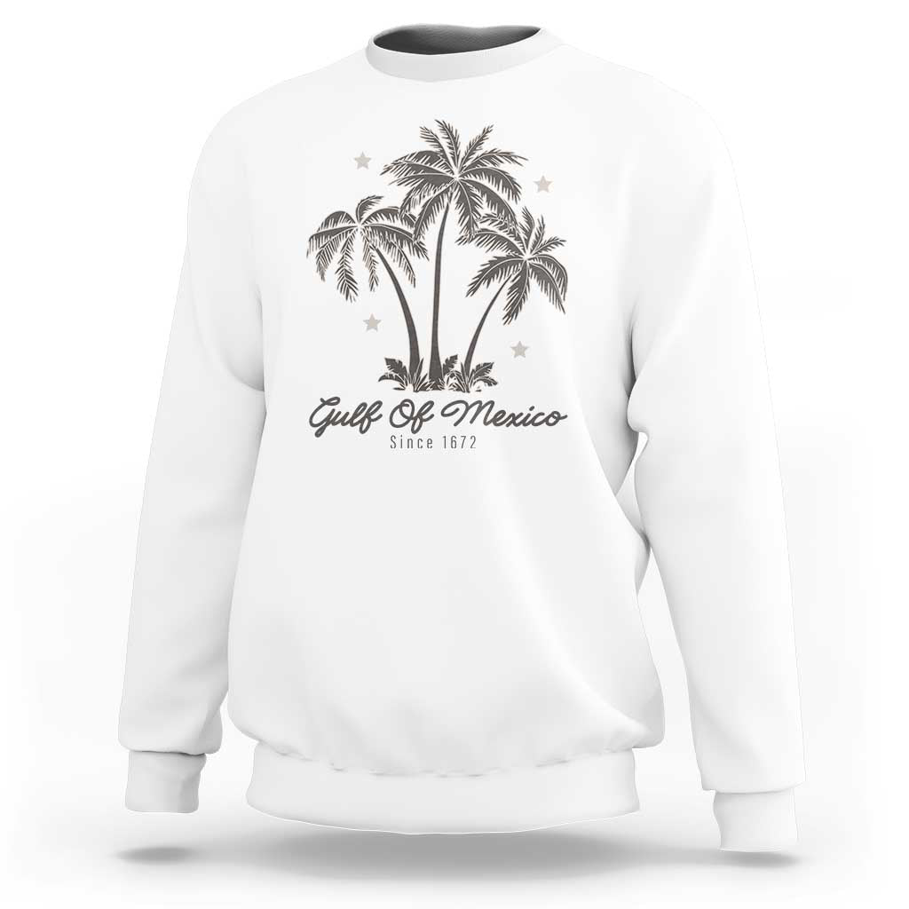 Gulf of Mexico Sweatshirt 1672 Retro Beach Vibe Palm Trees