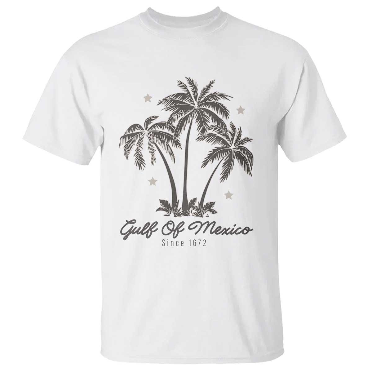 Gulf of Mexico T Shirt 1672 Retro Beach Vibe Palm Trees