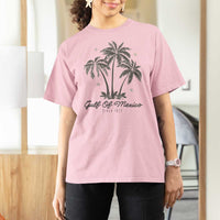 Gulf of Mexico T Shirt For Women 1672 Retro Beach Vibe Palm Trees