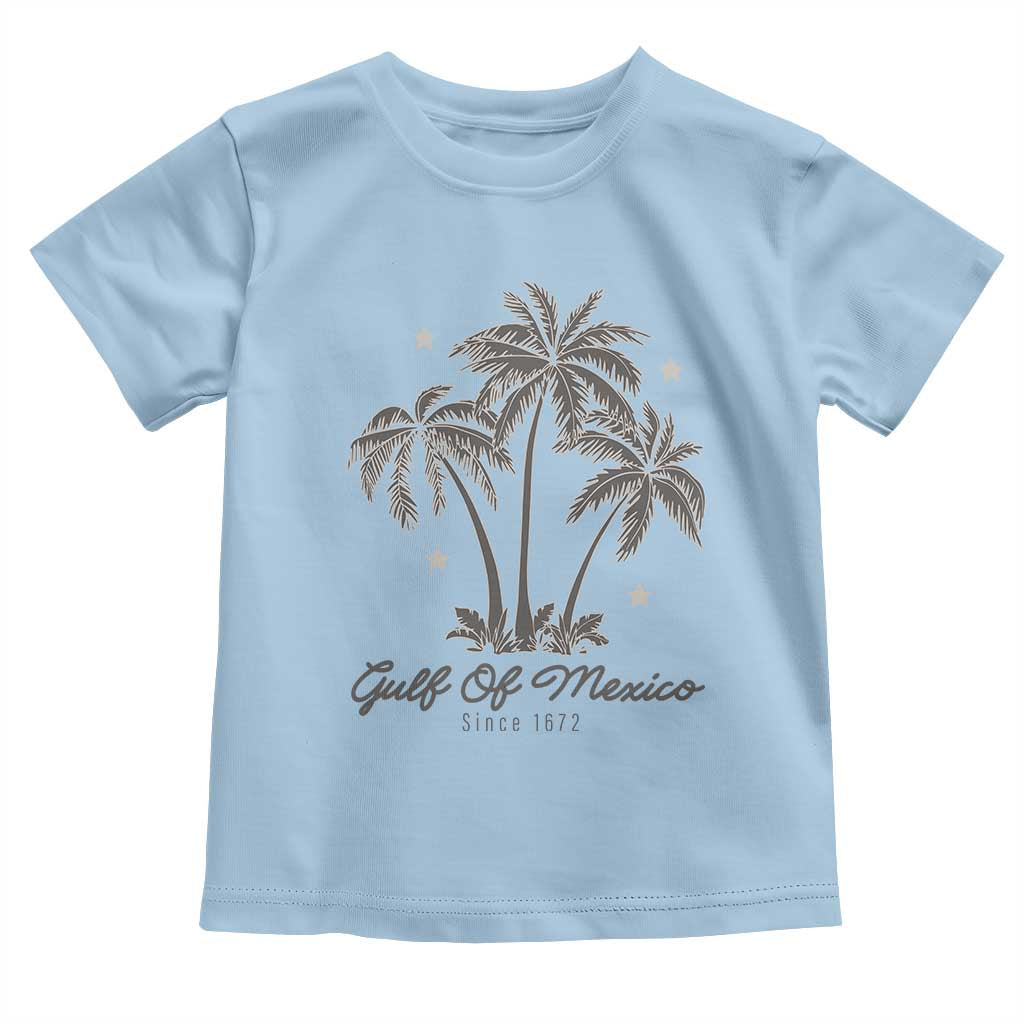 Gulf of Mexico Toddler T Shirt 1672 Retro Beach Vibe Palm Trees