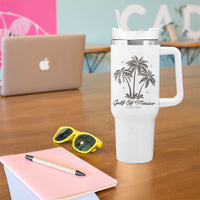 Gulf of Mexico Tumbler With Handle 1672 Retro Beach Vibe Palm Trees