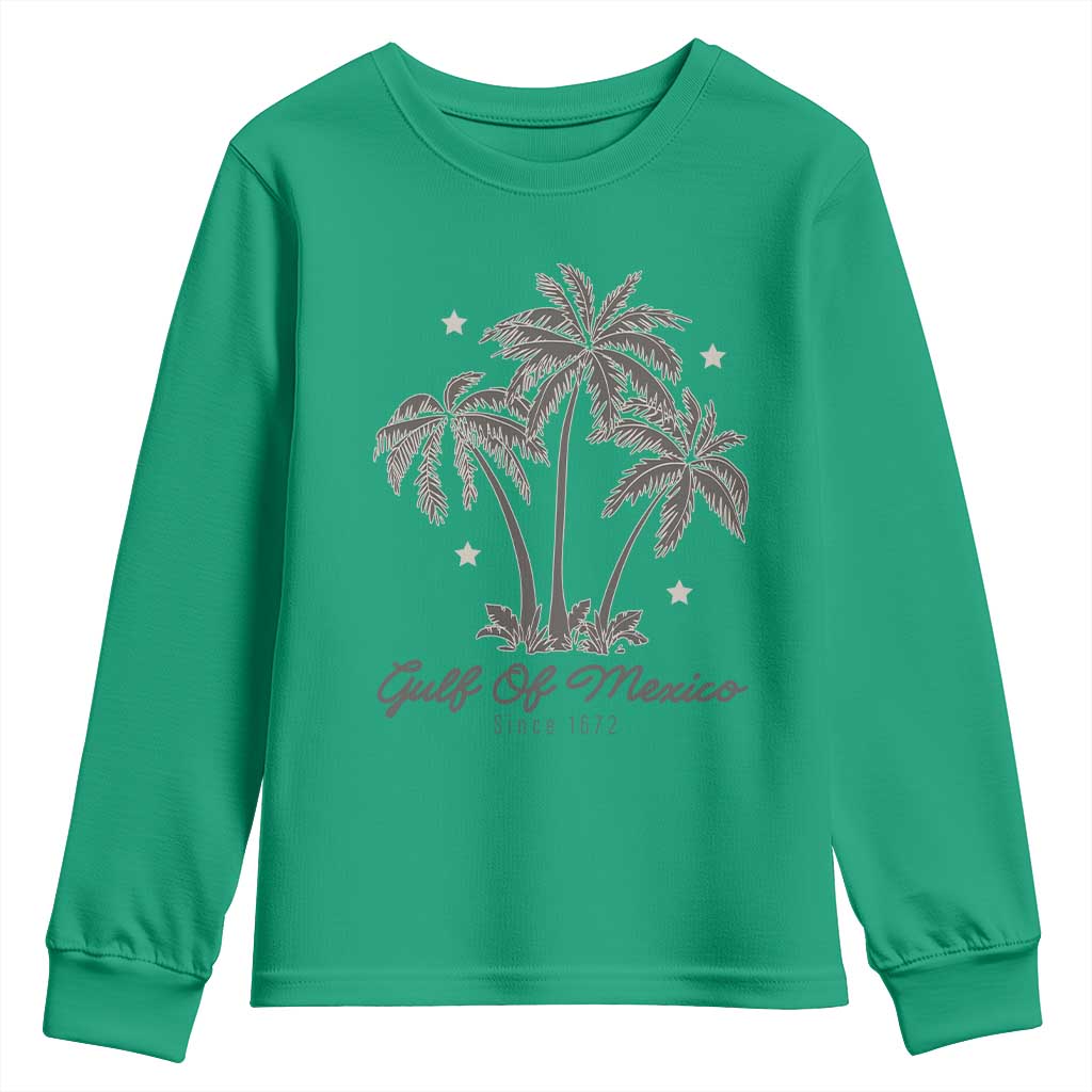 Gulf of Mexico Youth Sweatshirt 1672 Retro Beach Vibe Palm Trees