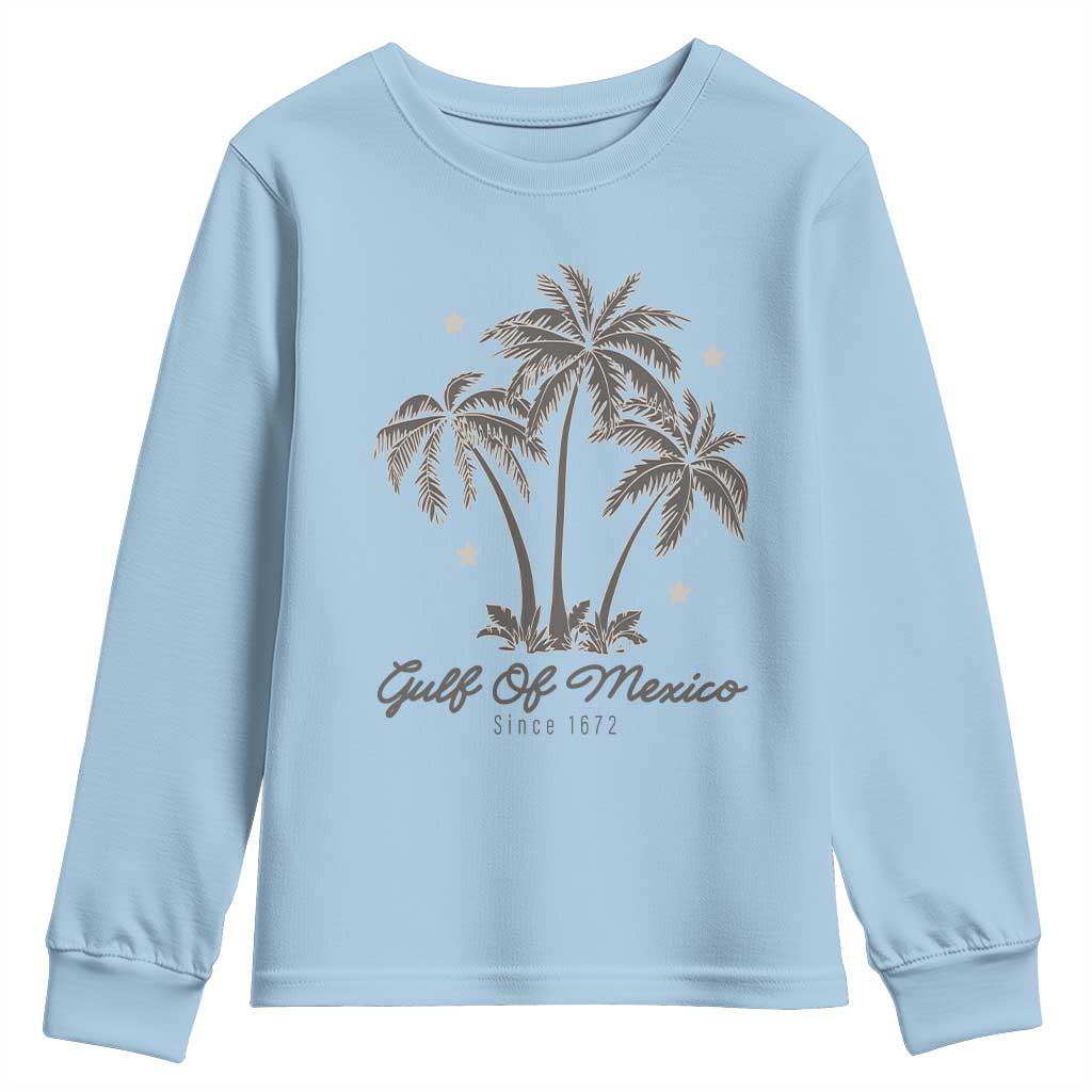 Gulf of Mexico Youth Sweatshirt 1672 Retro Beach Vibe Palm Trees