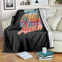 Gulf of Mexico Throw Blanket Retro Vintage Beach - Wonder Print Shop