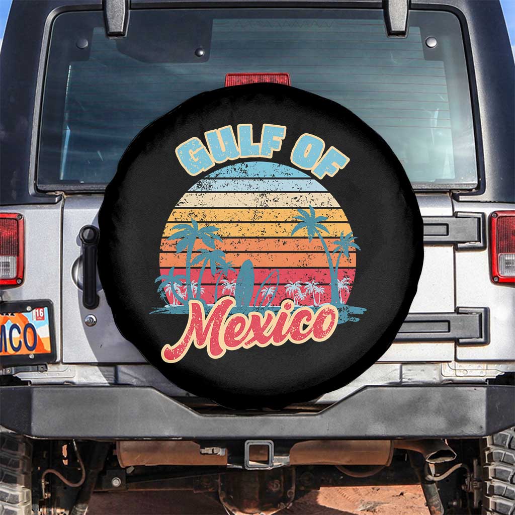 Gulf of Mexico Spare Tire Cover Retro Vintage Beach - Wonder Print Shop