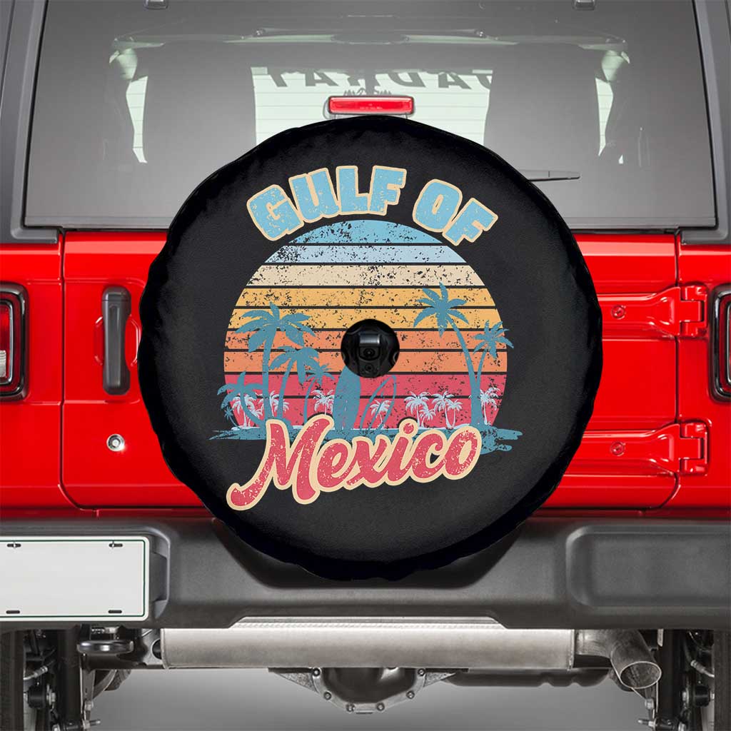 Gulf of Mexico Spare Tire Cover Retro Vintage Beach - Wonder Print Shop