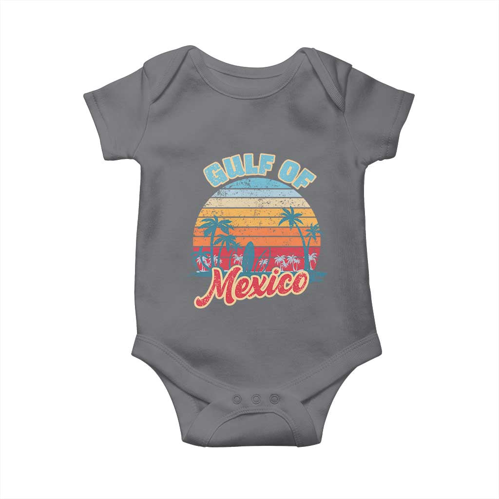 Gulf of Mexico Baby Onesie Retro Vintage Beach - Wonder Print Shop